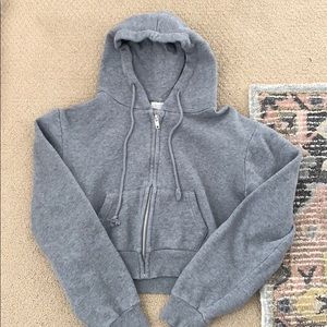 Brandy Melville Crop Zip Up
